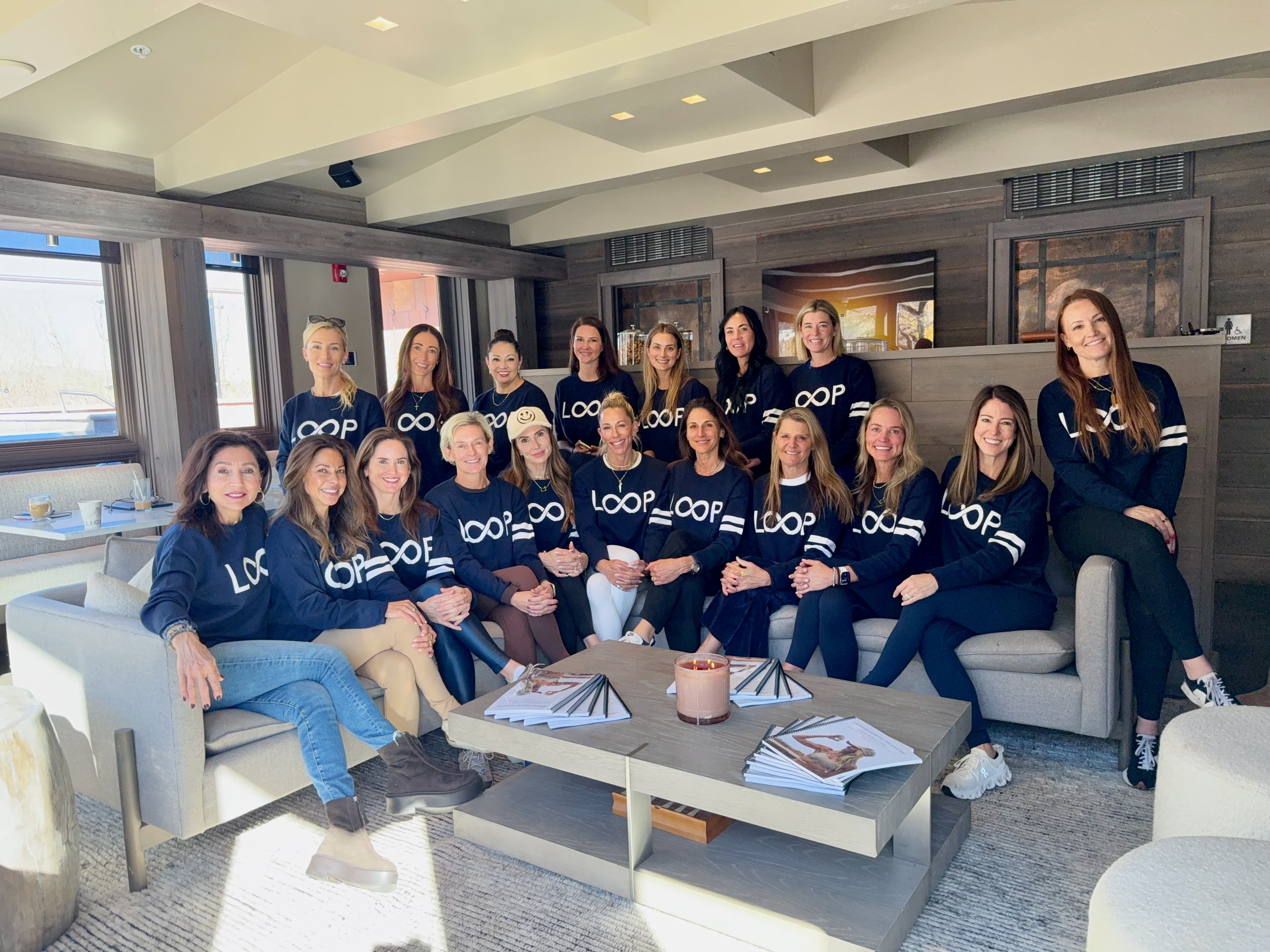 The Loop retreat group gathered together in Aspen